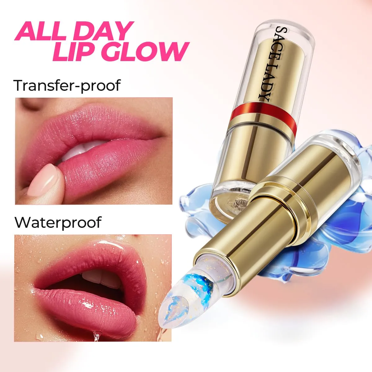 🌟 SACE LADY 24K Gold Tinted Lip Balm – Hydration, Color & Shine in One Swipe!