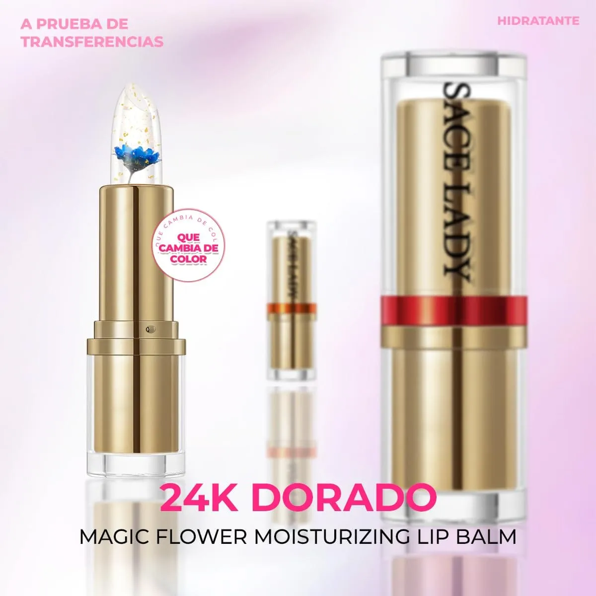 🌟 SACE LADY 24K Gold Tinted Lip Balm – Hydration, Color & Shine in One Swipe!