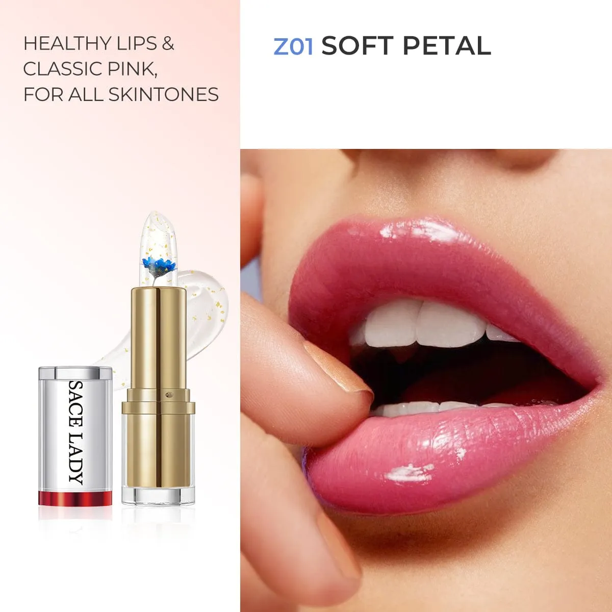 🌟 SACE LADY 24K Gold Tinted Lip Balm – Hydration, Color & Shine in One Swipe!
