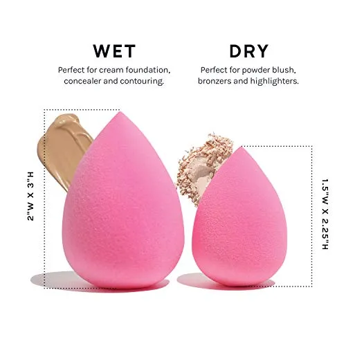 AOA Studio Collection Super Soft Pink Makeup Blender Sponges, Set of 6