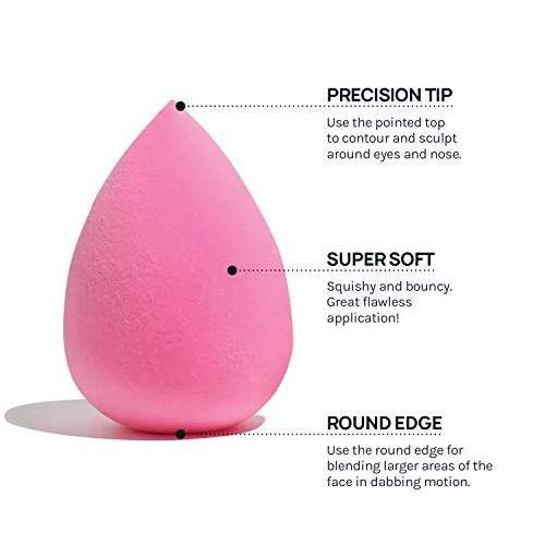 AOA Studio Collection Super Soft Pink Makeup Blender Sponges, Set of 6