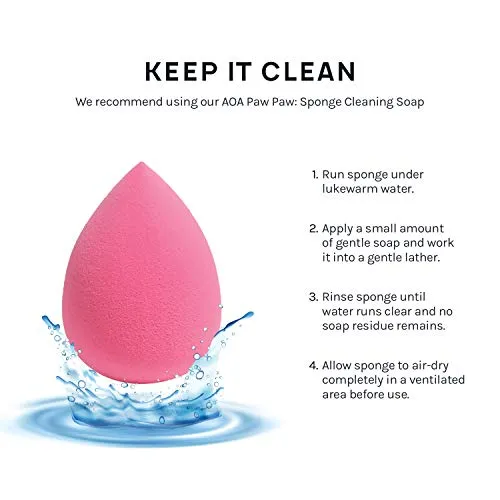 AOA Studio Collection Super Soft Pink Makeup Blender Sponges, Set of 6