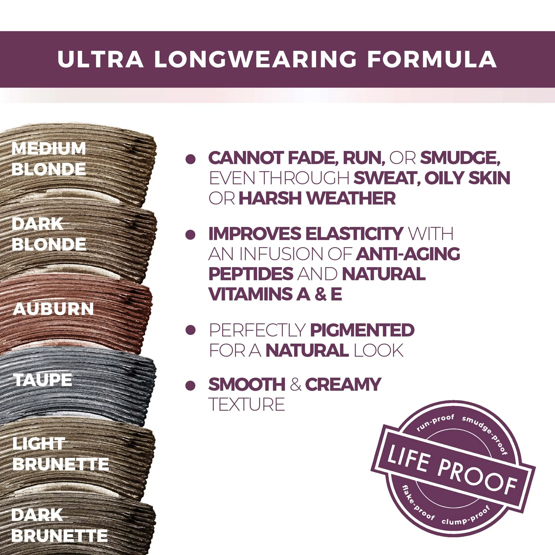 Blinc Eyebrow Mousse, Extreme Hold Tinted Eyebrow Gel with Peptides and Vitamins A & E, Natural Finish, Long-Wearing, Waterproof, Vegan, Gluten-Free & Cruelty-Free, Dark Brunette, 4.7mL/ 0.16 Fl. Oz