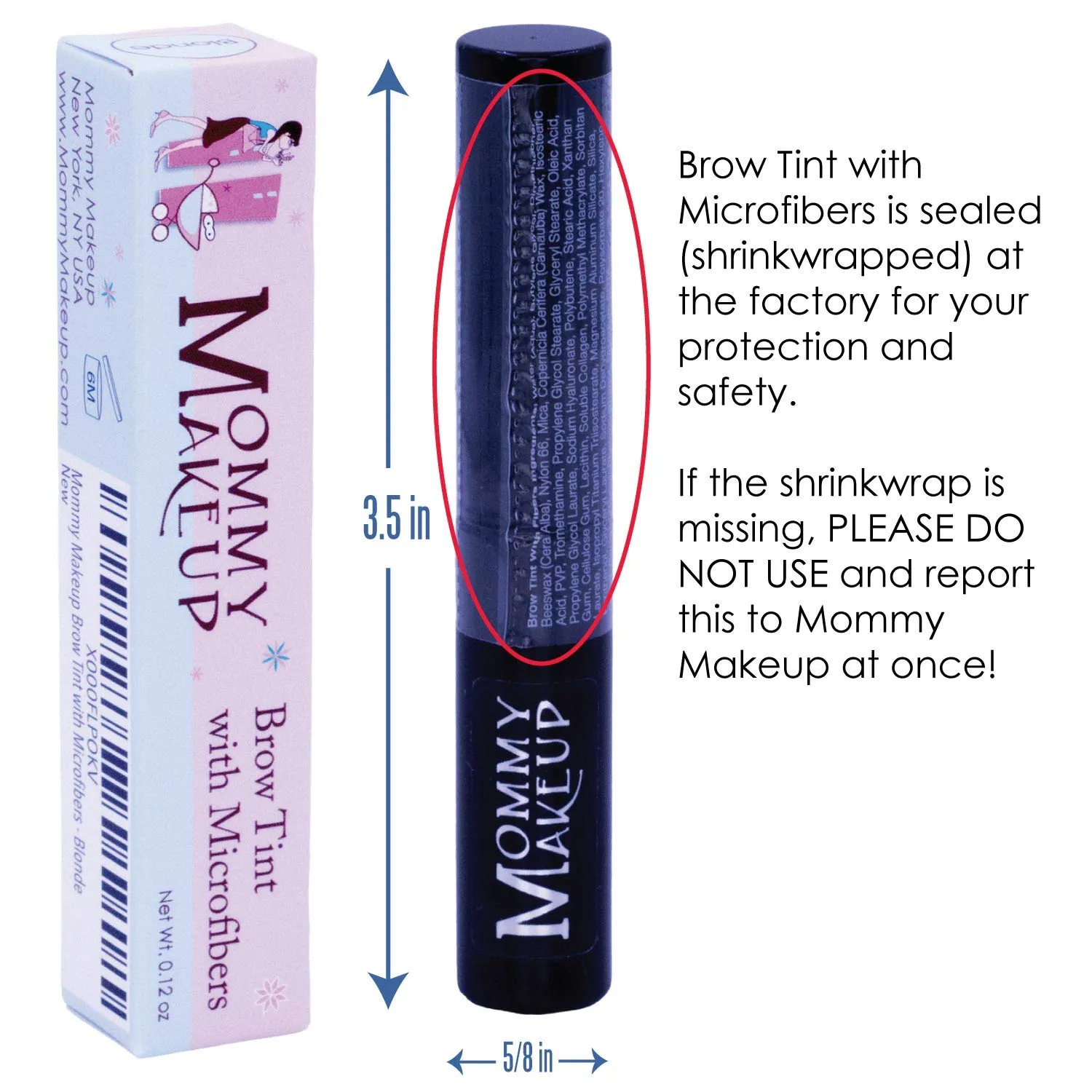Brow Tint with Microfibers in Cool Brunette (A Cool Light Brown) Natural Looking Eyebrow Makeup, Cover Gray Hairs - Water Resistant, Clump Free, Long Lasting Tinted Brow Gel by Mommy Makeup