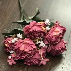 Yummy Close Head Roses Artificial Flower (mauve) YUM1
